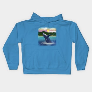 Humpback Whale at Sunset Original Kids Hoodie